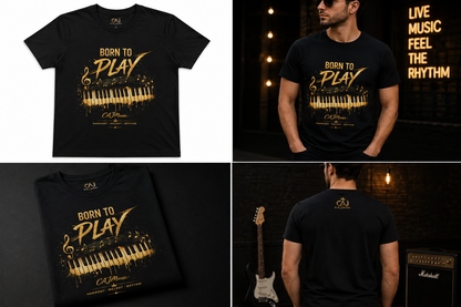 Born to Play Piano T-Shirt —CAJMusic