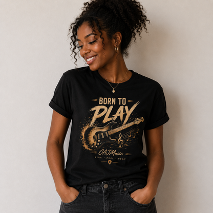 Born to Play Guitar T-Shirt —CAJMusic