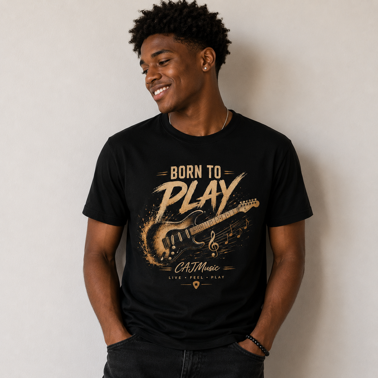 Born to Play Guitar T-Shirt —CAJMusic
