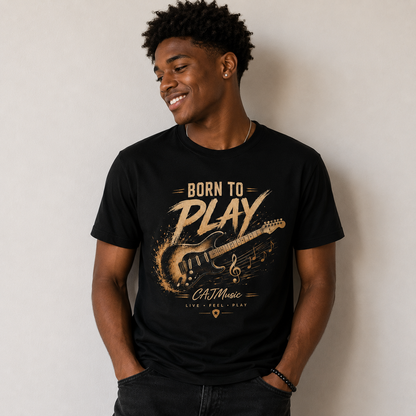 Born to Play Guitar T-Shirt —CAJMusic